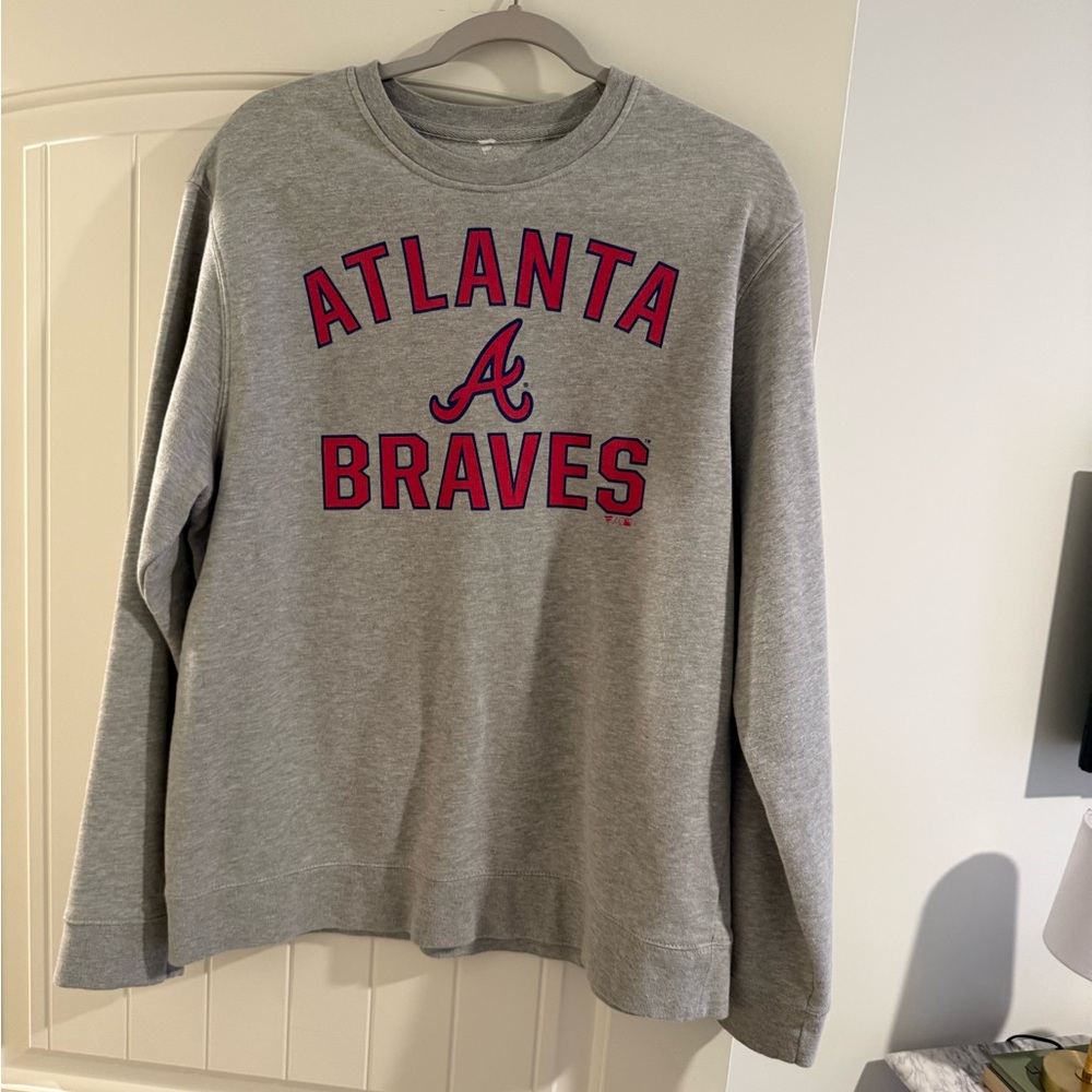 Fanatics Gray Sweatshirt Atlanta Braves